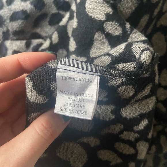 EUC Jade Melody Tam Leopard Overcoat, grey and blue, L - Picture 9 of 10